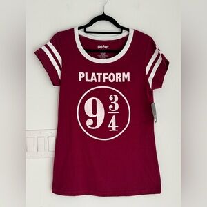 Harry Potter Platform 9 3/4 Maroon T-shirt Junior's Size XL (15/17) NEW